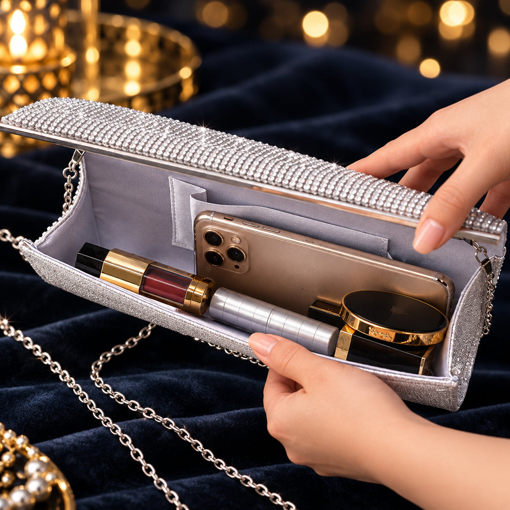 La Pochette Enveloppe Scintillante Strass- Maison C&N