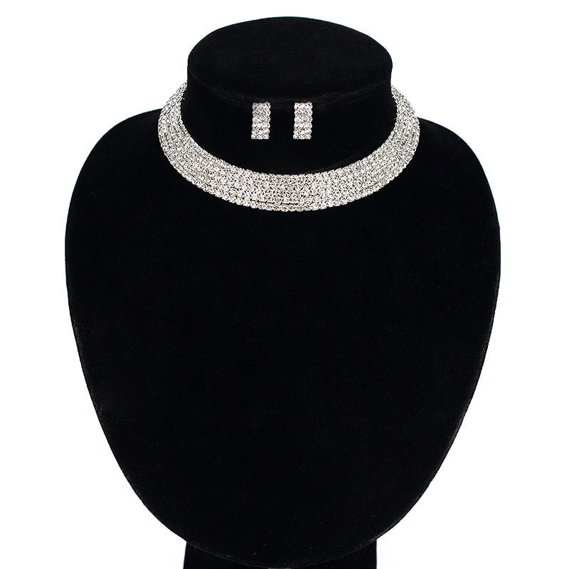 La Parure Collier Rigide Cristal & Boucles D'oreilles Eclat- Maison C&N
