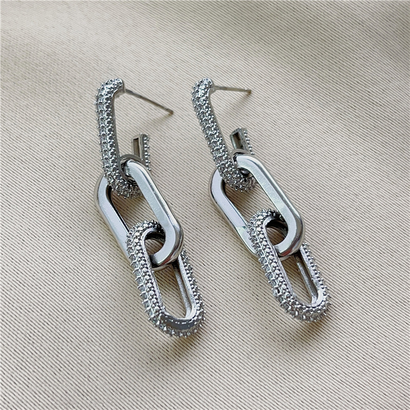 Les Boucles d'Oreilles Maillons Prestige Strass- Maison C&N
