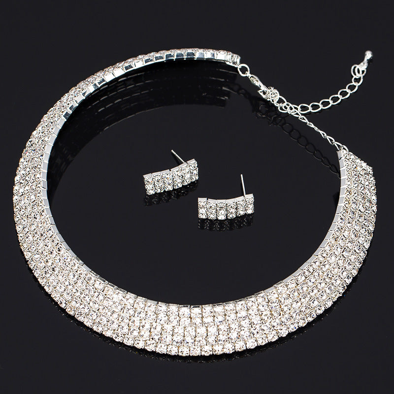 La Parure Collier Rigide Cristal & Boucles D'oreilles Eclat- Maison C&N