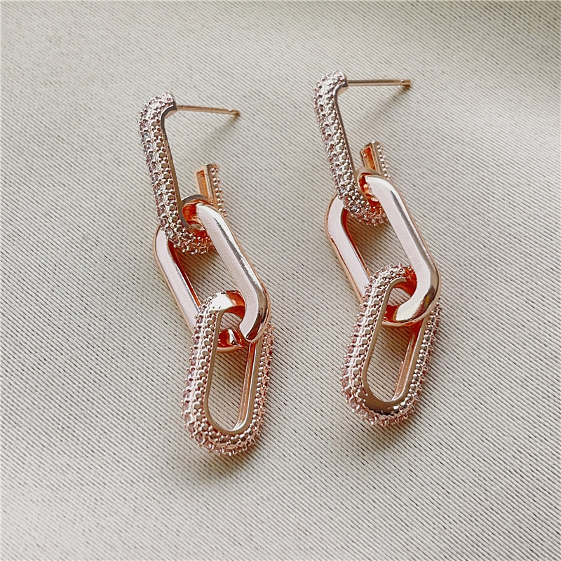 Les Boucles d'Oreilles Maillons Prestige Strass- Maison C&N